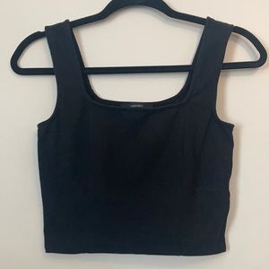 Forever 21 Square Neck Black Tank